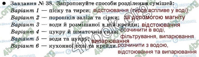 ГДЗ Природознавство 5 клас сторінка 38